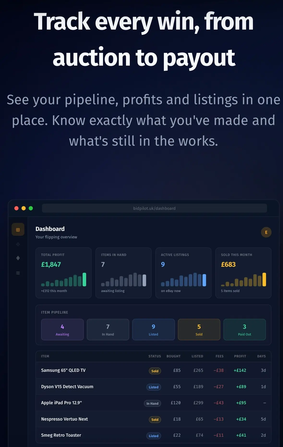 Screenshot 2 of BidPilot