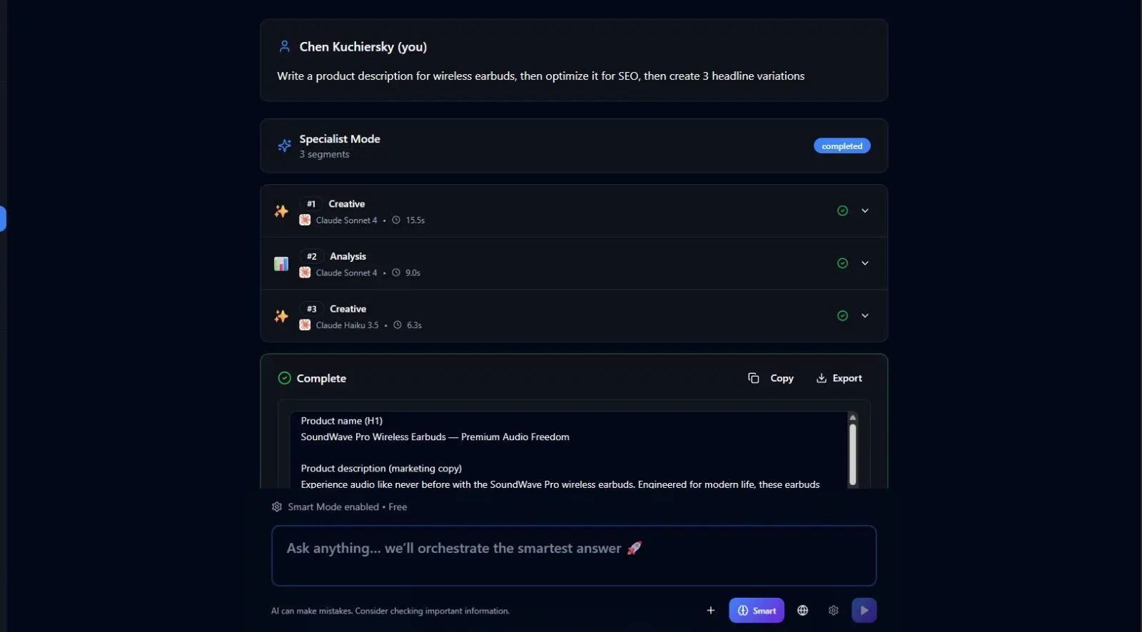 Screenshot 3 of LLM HUB - AI Pipeline Orchestration