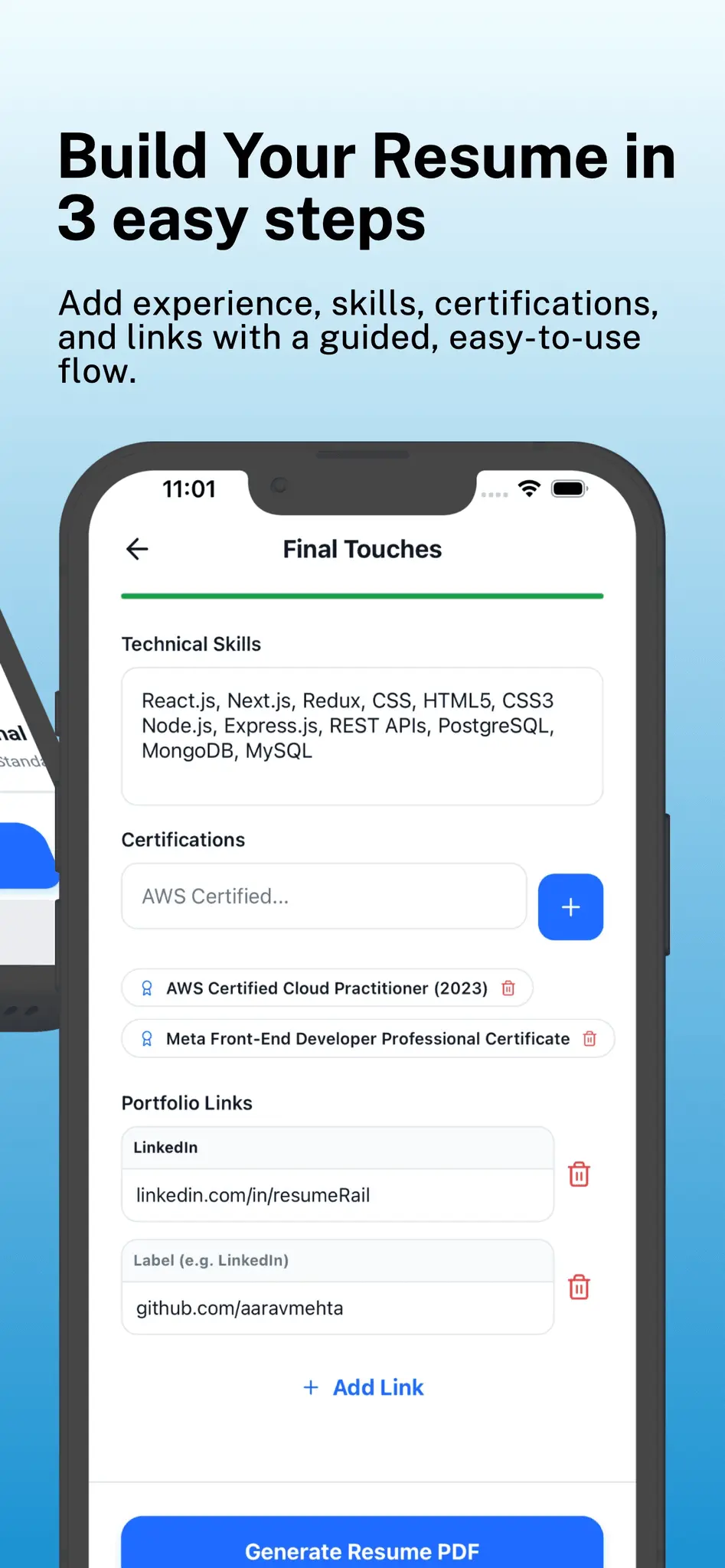 Screenshot 2 of ResumeRail