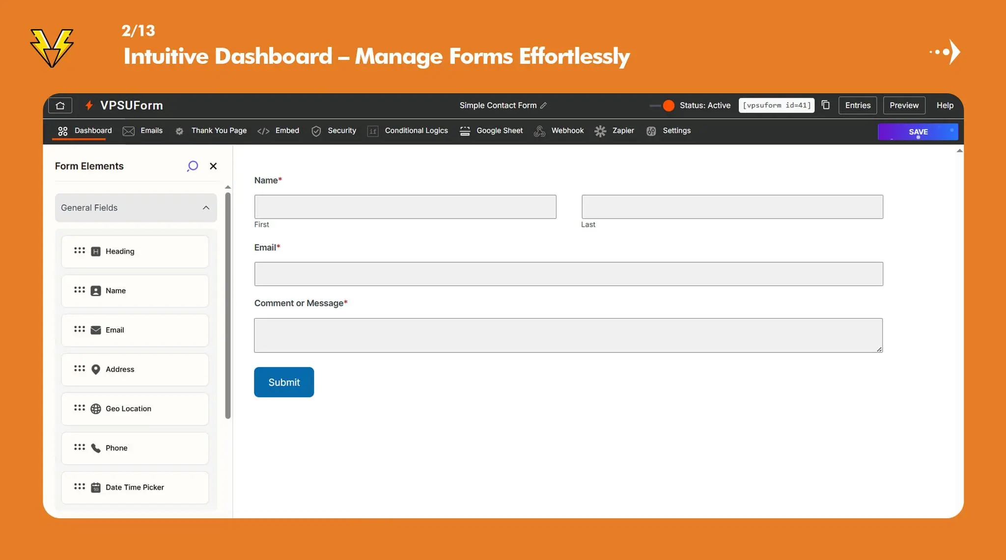 Screenshot 2 of VPSUForm
