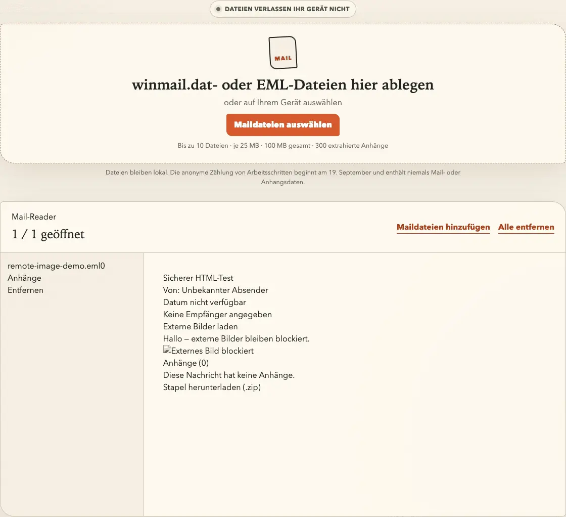 Screenshot 3 of Mail File Viewer