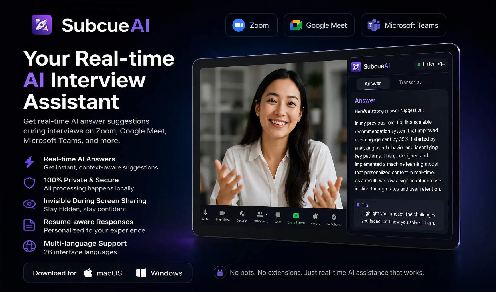 Screenshot 1 of SubcueAI