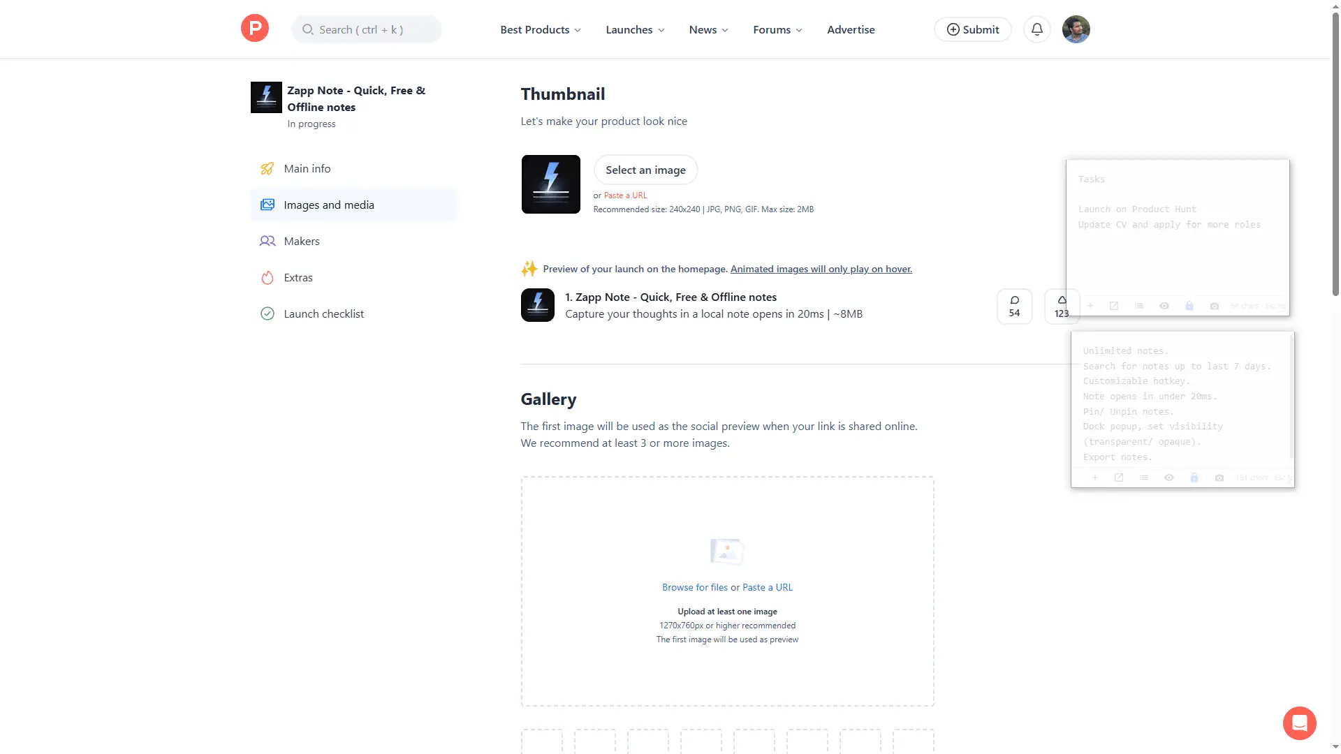Screenshot 1 of Zapp Note - Quick, Free & Offline notes