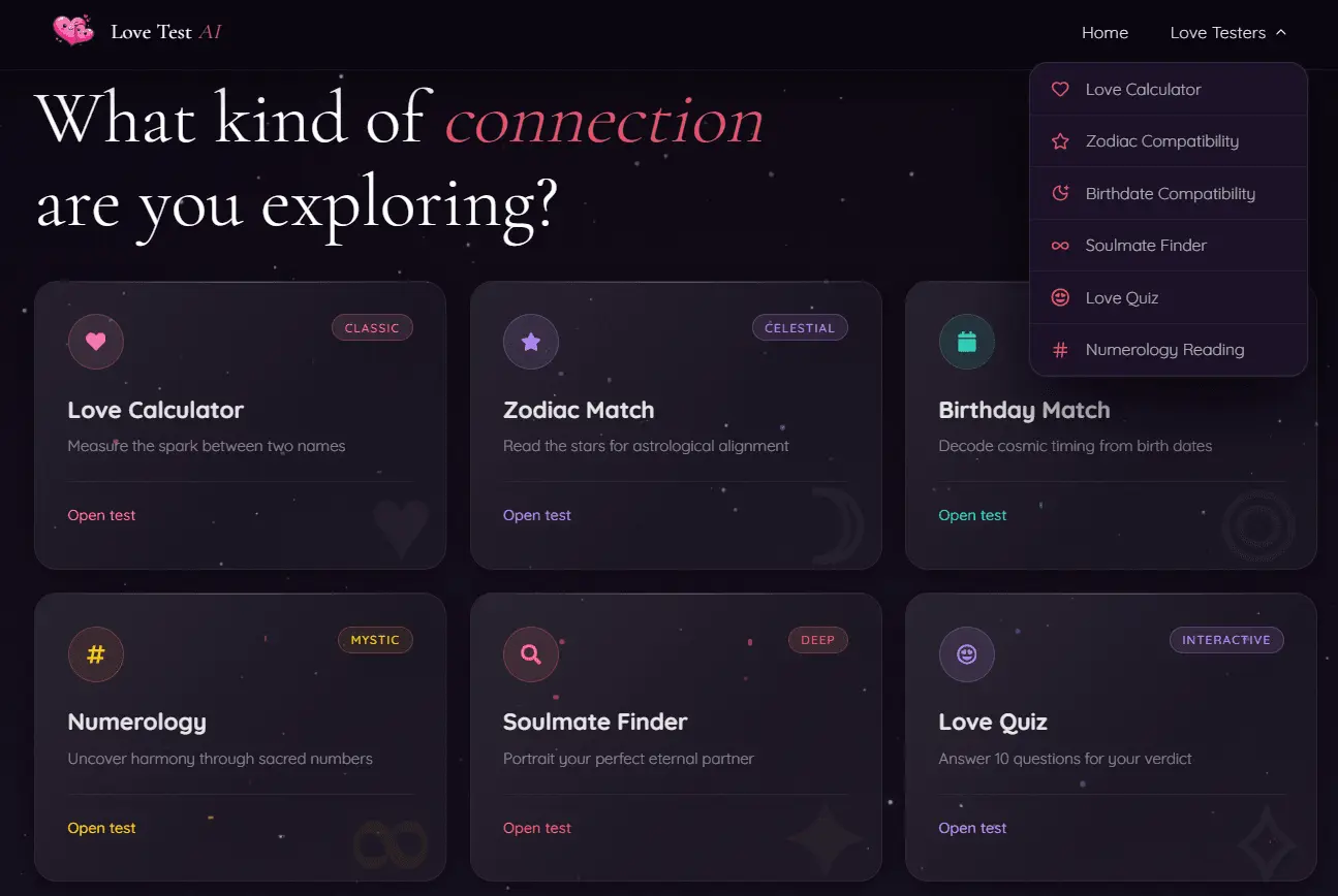 Screenshot 2 of LoveTestAI