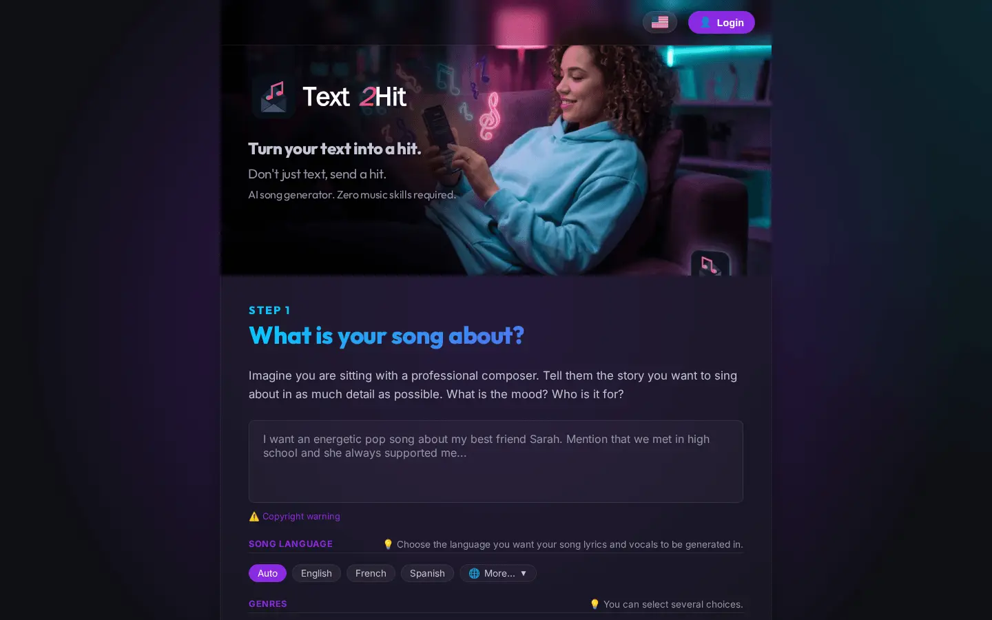 Screenshot 1 of Text2Hit