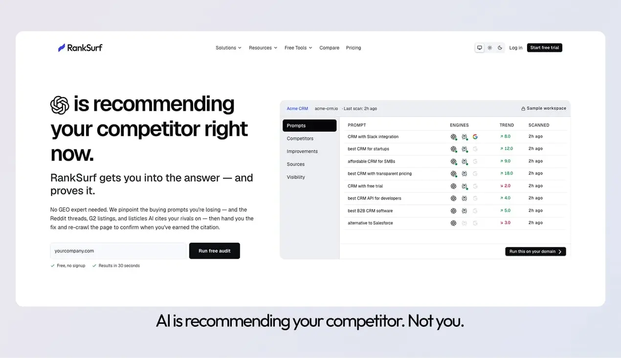 Screenshot 1 of RankSurf