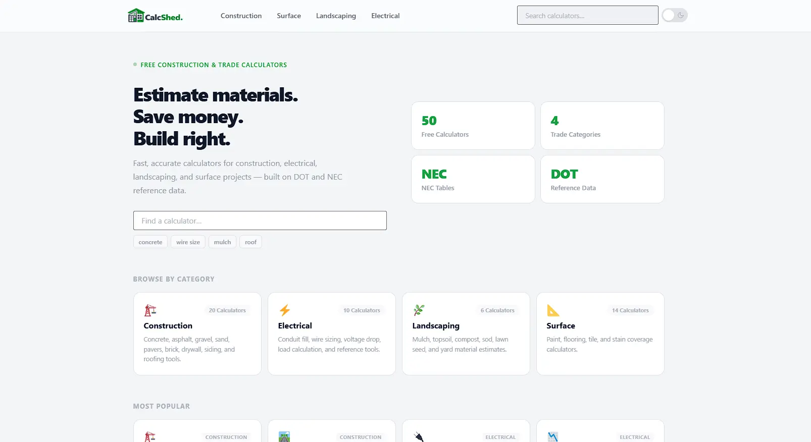 Screenshot 1 of CalcShed