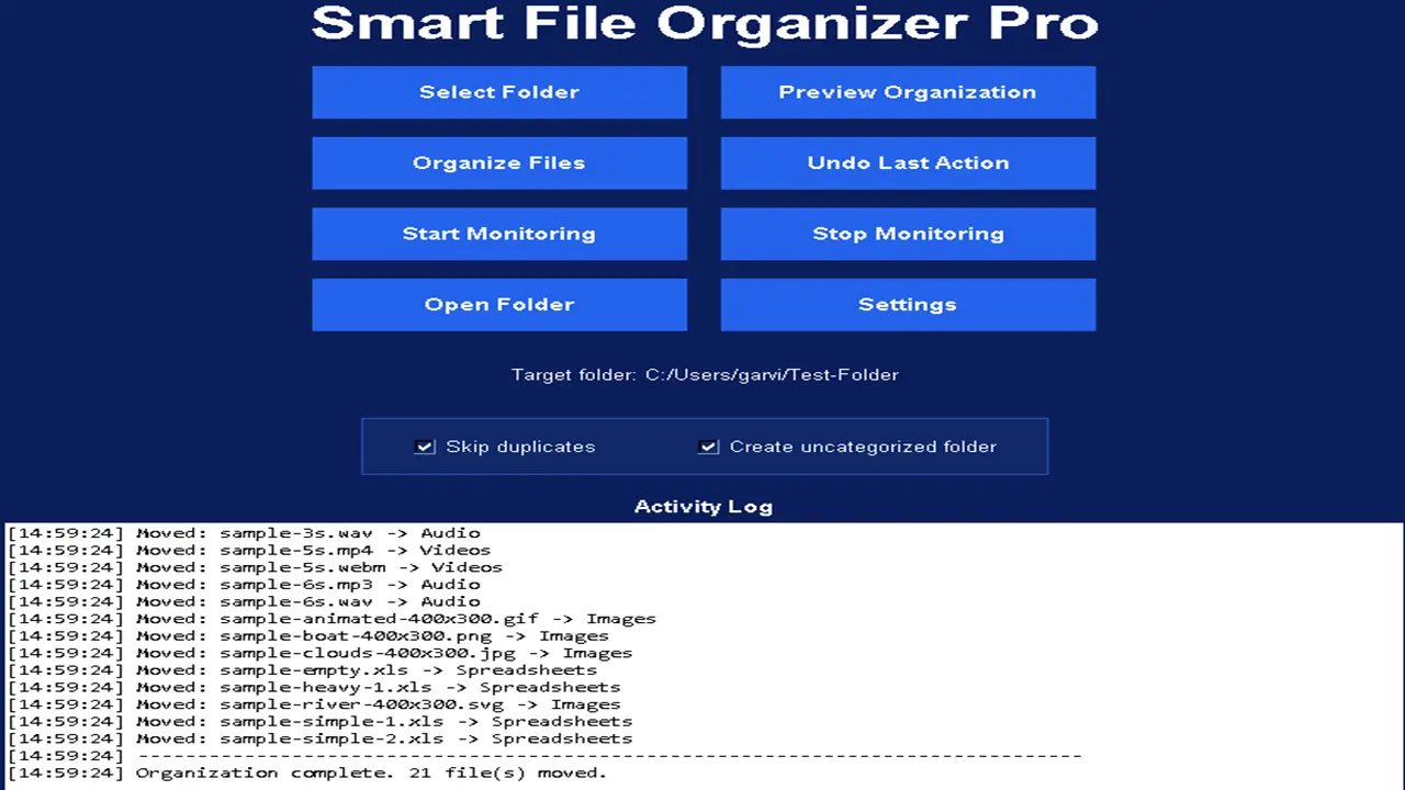 Screenshot 4 of Smart File Organizer Pro