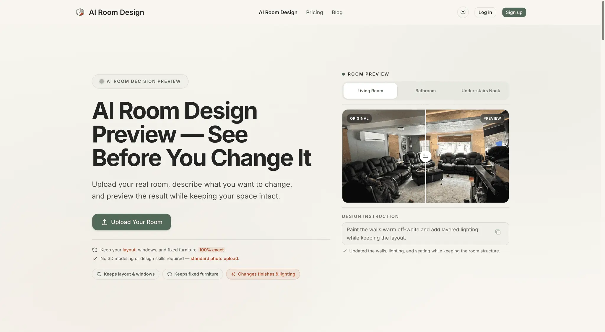 Screenshot 2 of AI Room Design Preview