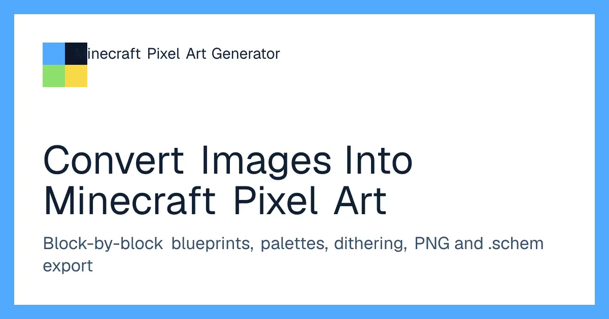 Screenshot 1 of Minecraft Pixel Art Generator