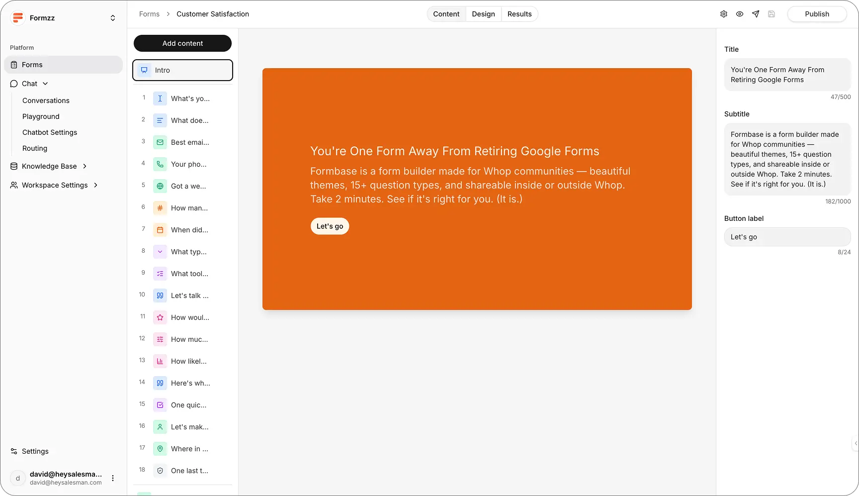 Screenshot 1 of Formzz