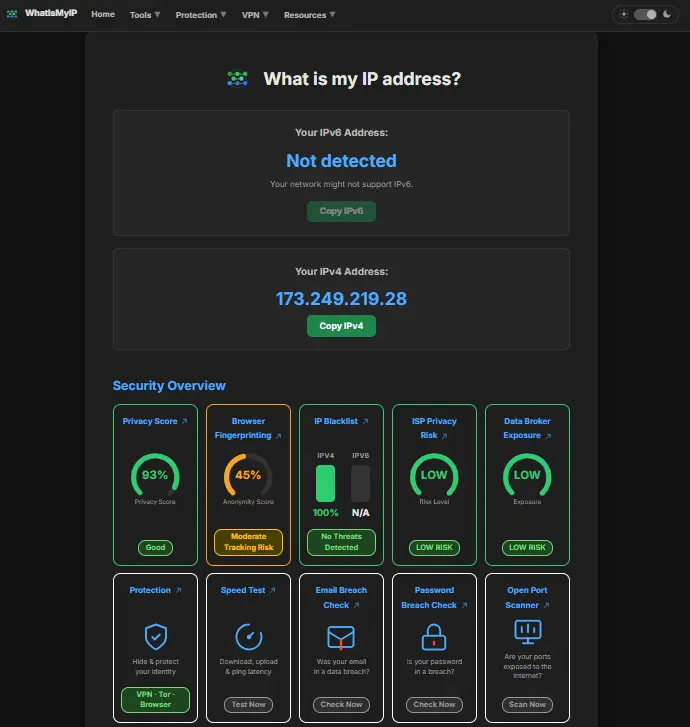 Screenshot 1 of WhatIsMy-IPAddress