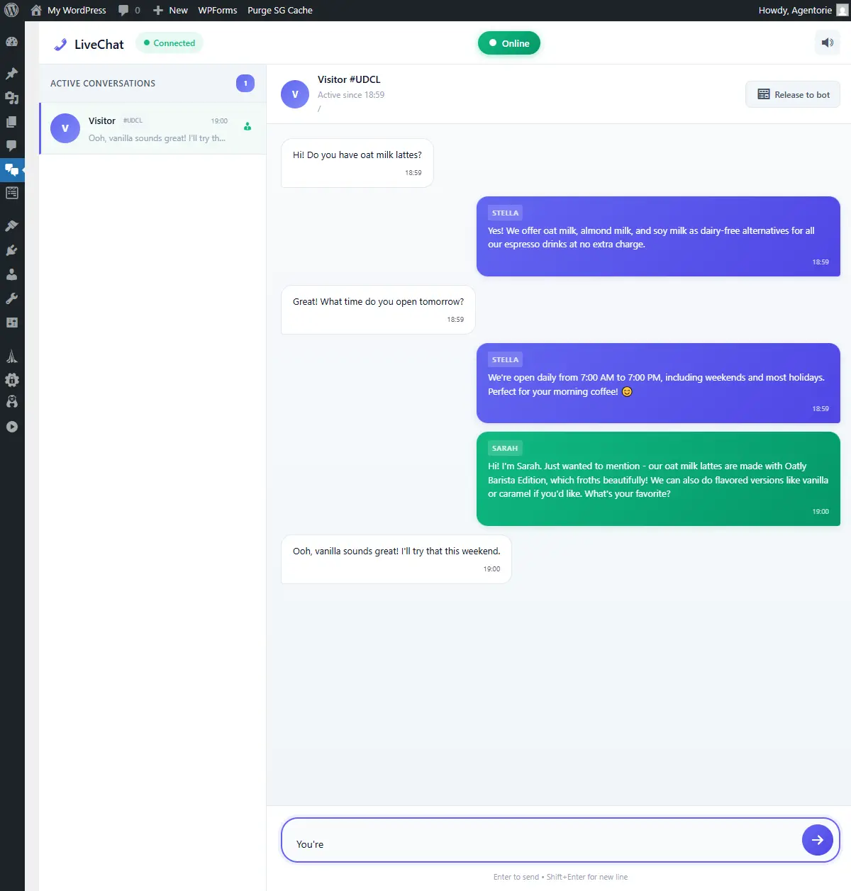 Screenshot 4 of Agentorie - Chatbot with Live chat