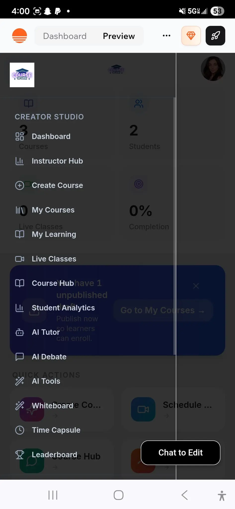 Screenshot 4 of CourseSpark AI