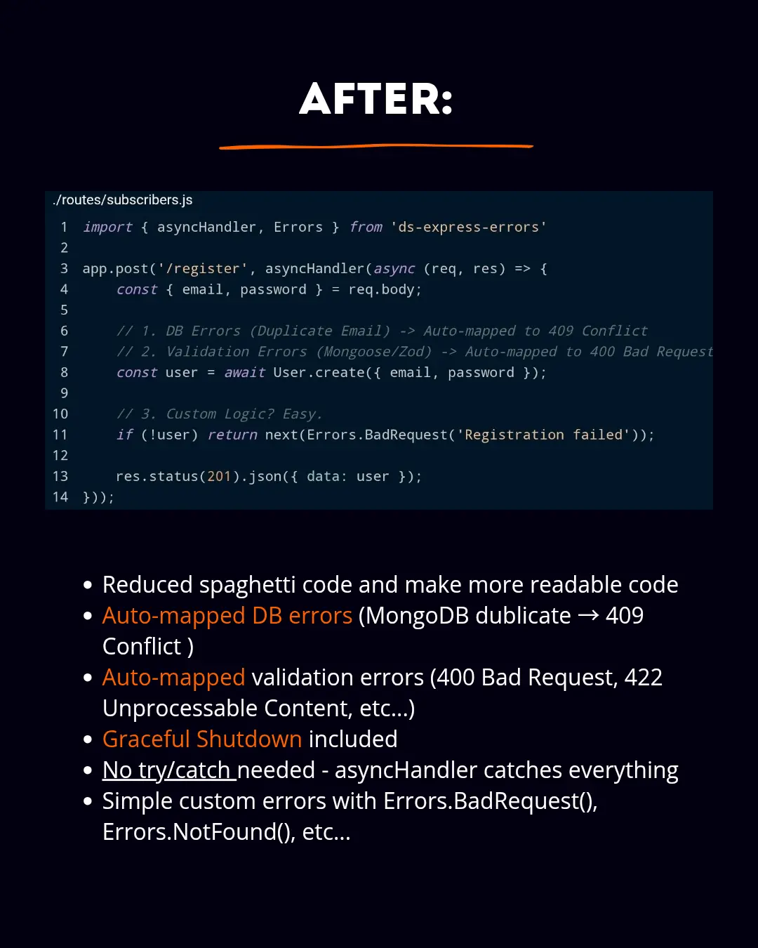 Screenshot 3 of ds-express-errors