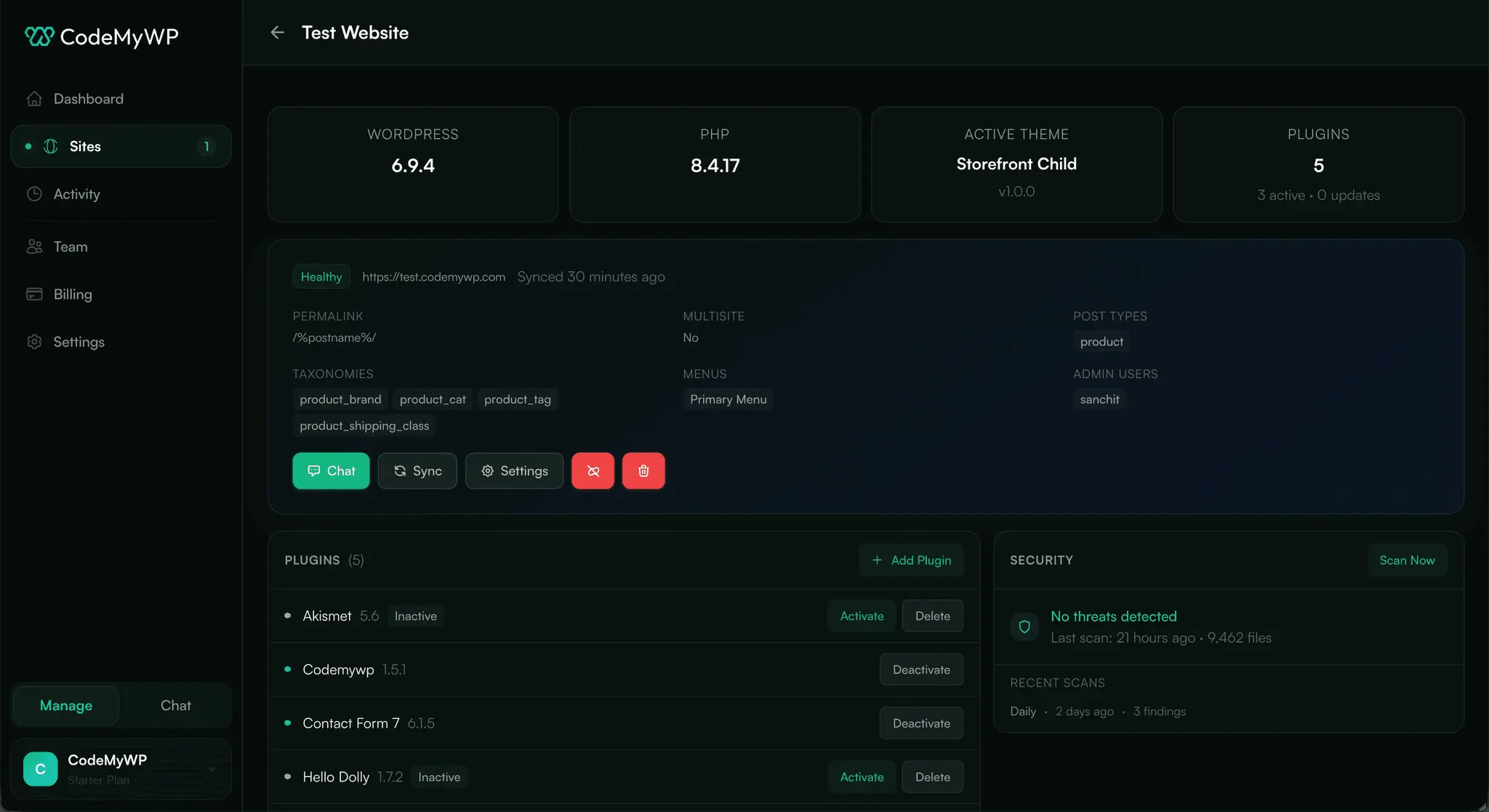 Screenshot 4 of CodeMyWP