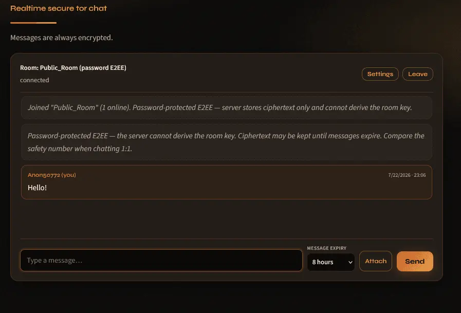 Screenshot 4 of OffCode Tor encrypted chat