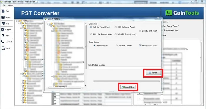 Screenshot 1 of GainTools PST Converter