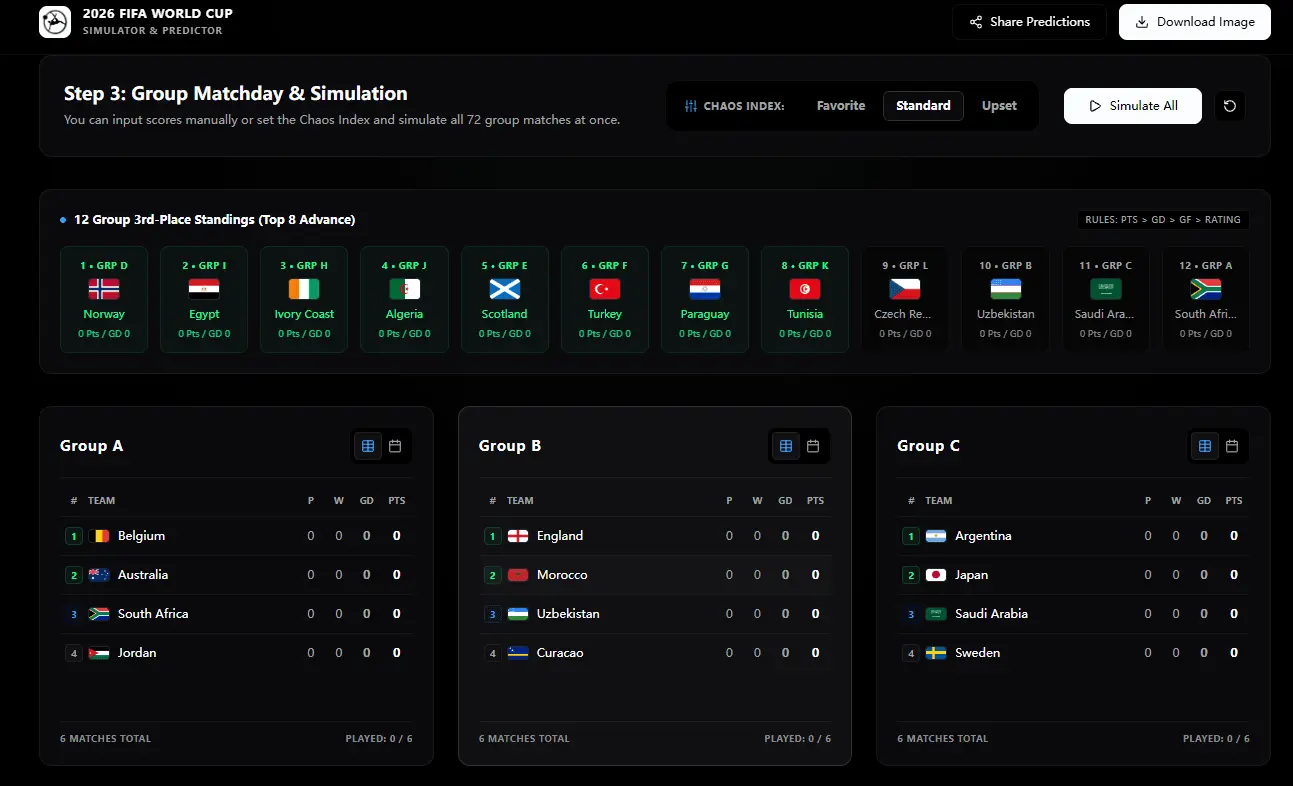 Screenshot 3 of 2026 FIFA World Cup Simulator