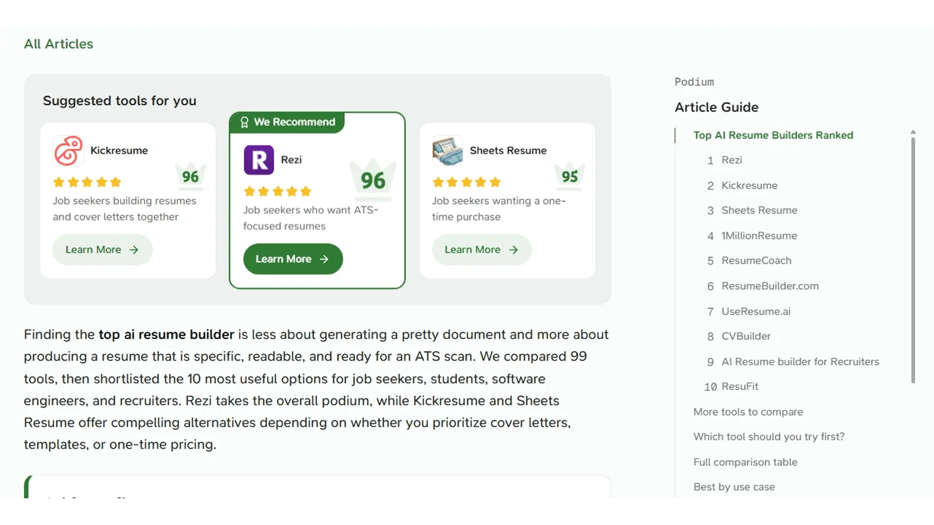 Screenshot 2 of AiTop10.ai