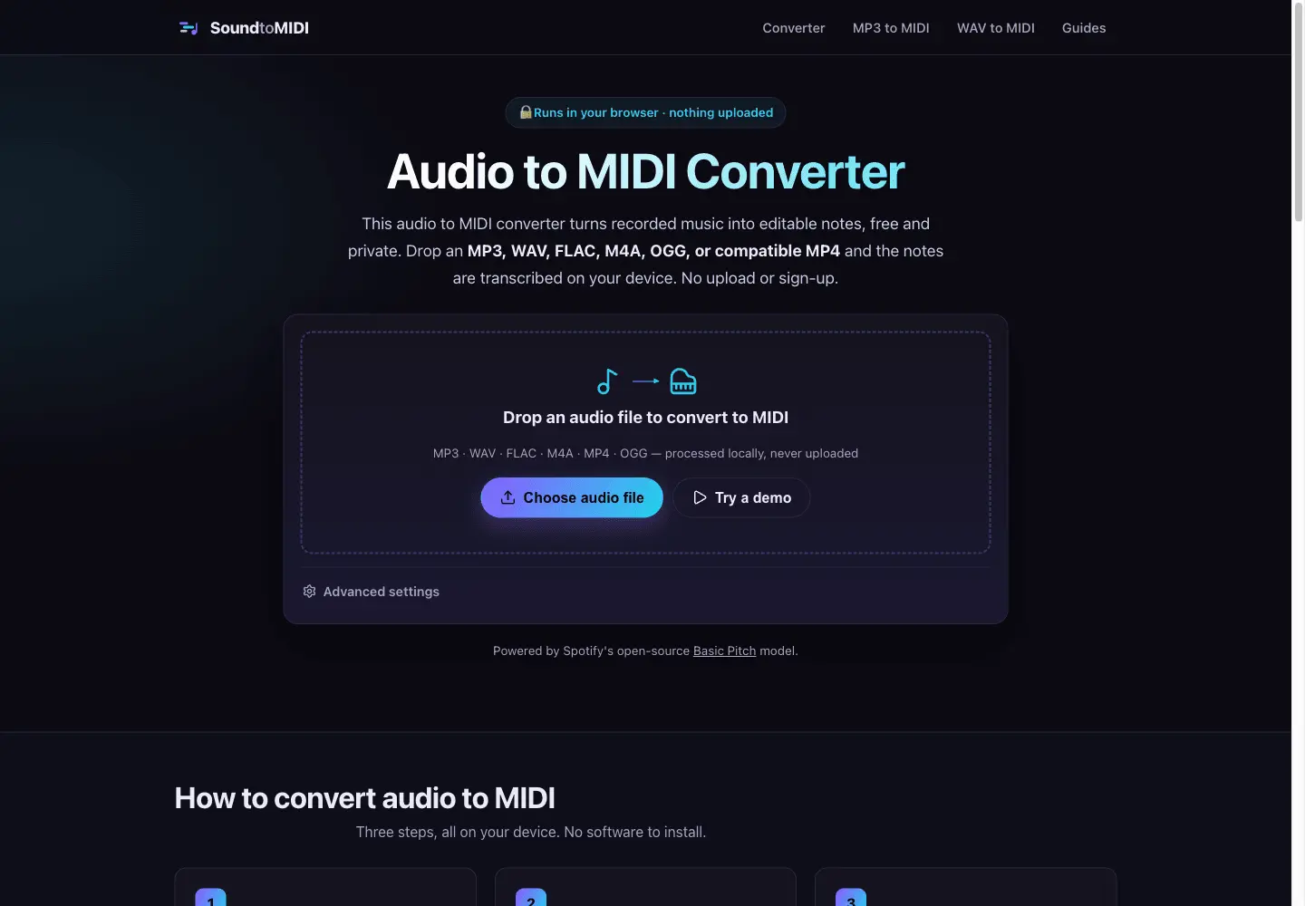 Screenshot 1 of SoundToMIDI