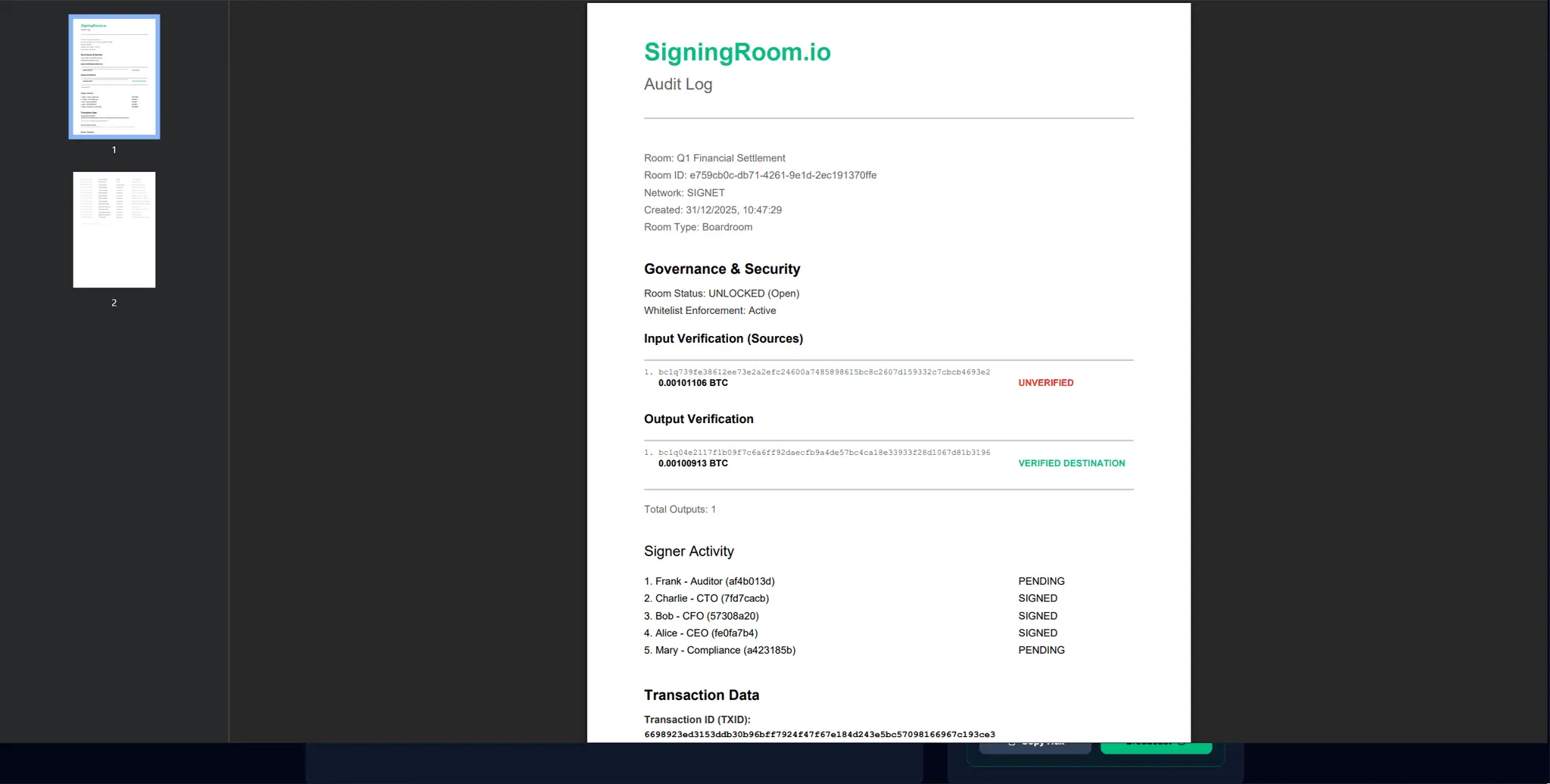 Screenshot 5 of SigningRoom.io