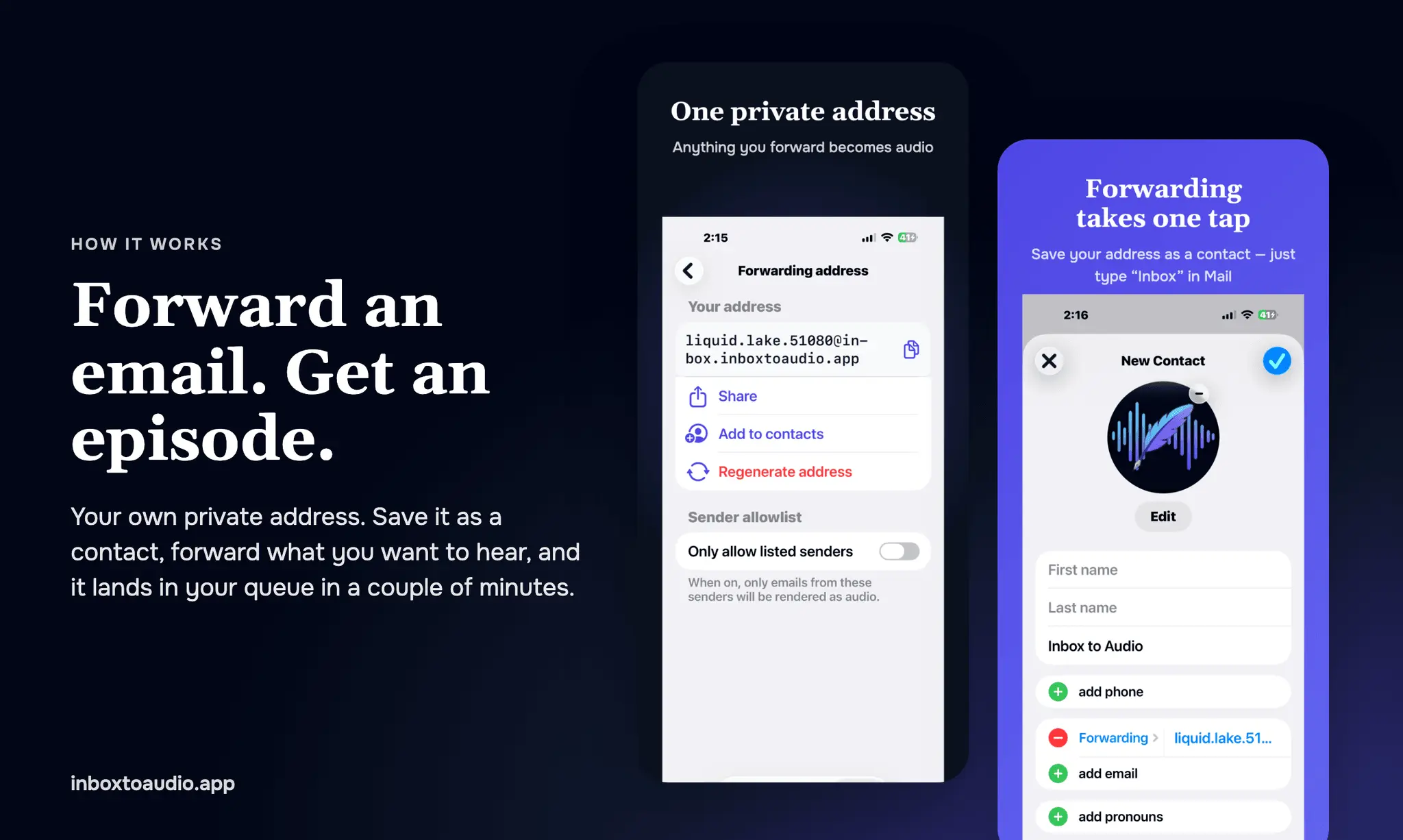 Screenshot 2 of InboxToAudio