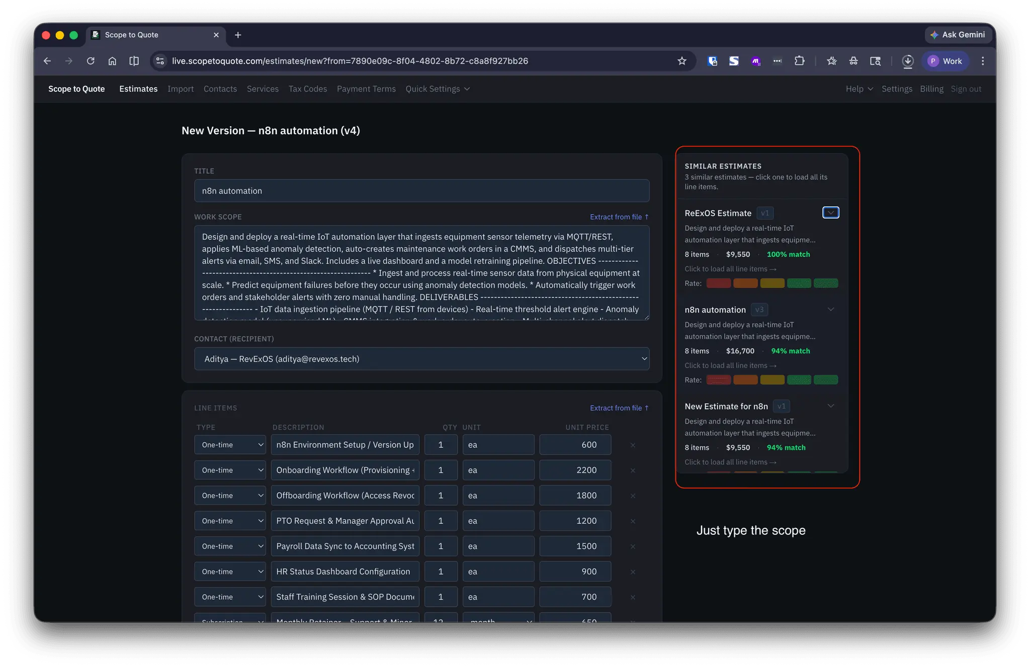 Screenshot 1 of ScopeToQuote