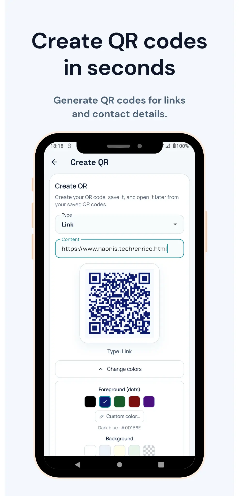 Screenshot 2 of Virtual Business Card & Safe QR Scanner