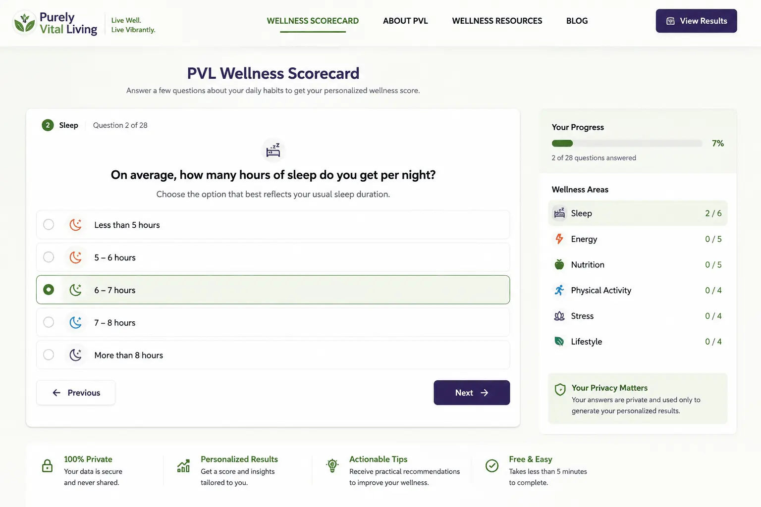 Screenshot 2 of PVL Wellness Scorecard
