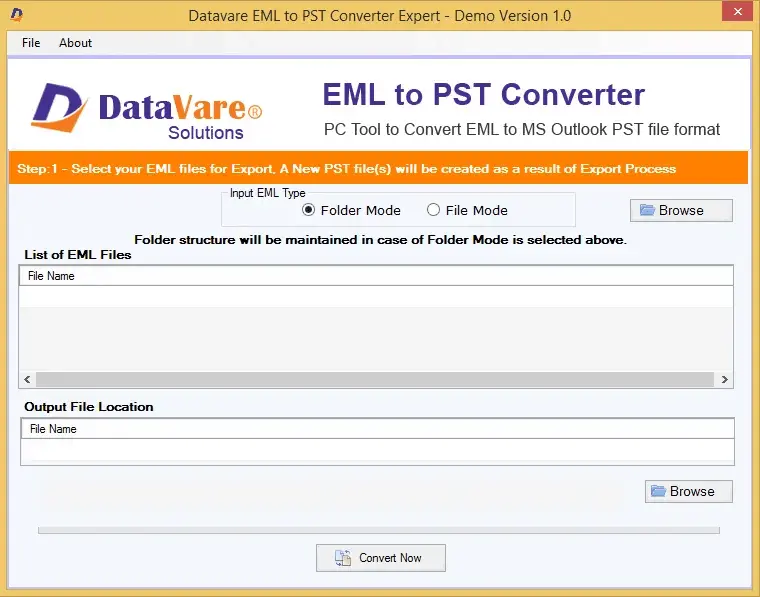 Screenshot 1 of DataVare EML to PST Converter Expert