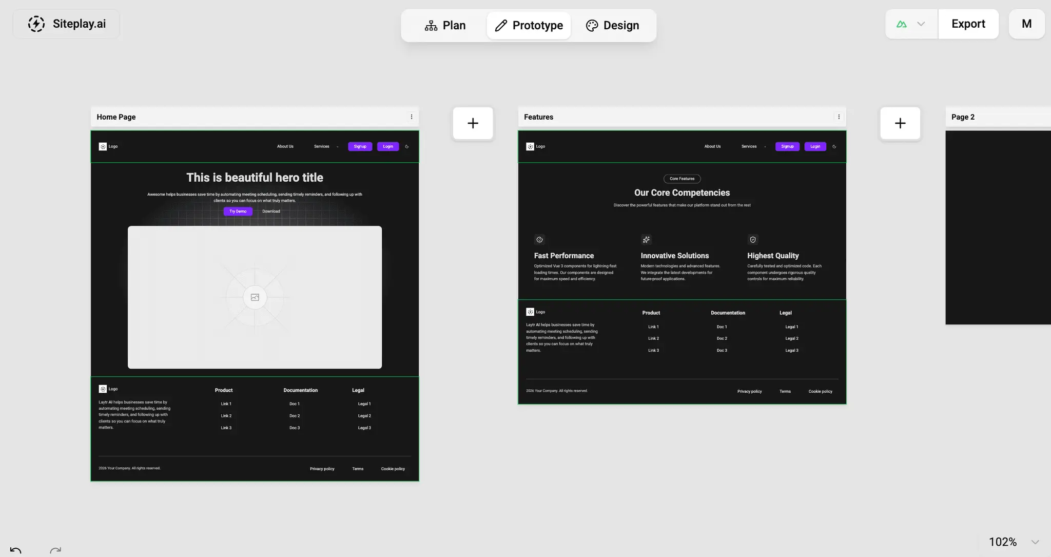 Screenshot 1 of Siteplay.ai