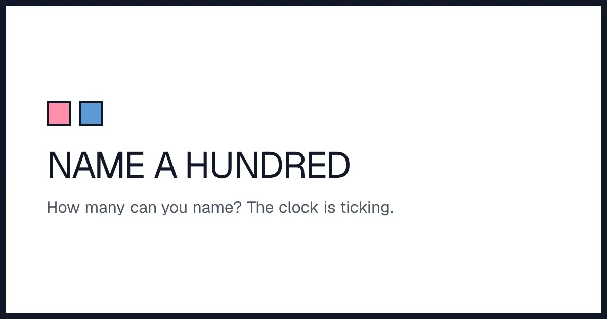 Screenshot 1 of Name a Hundred