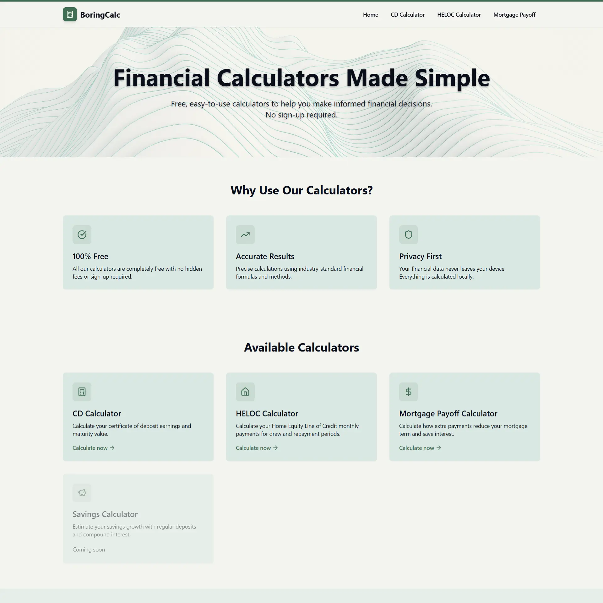Screenshot 1 of BoringCalc