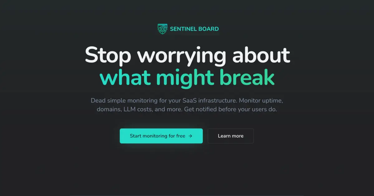 Screenshot 1 of Sentinelboard