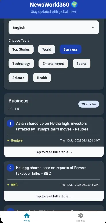 Screenshot 1 of News World 360