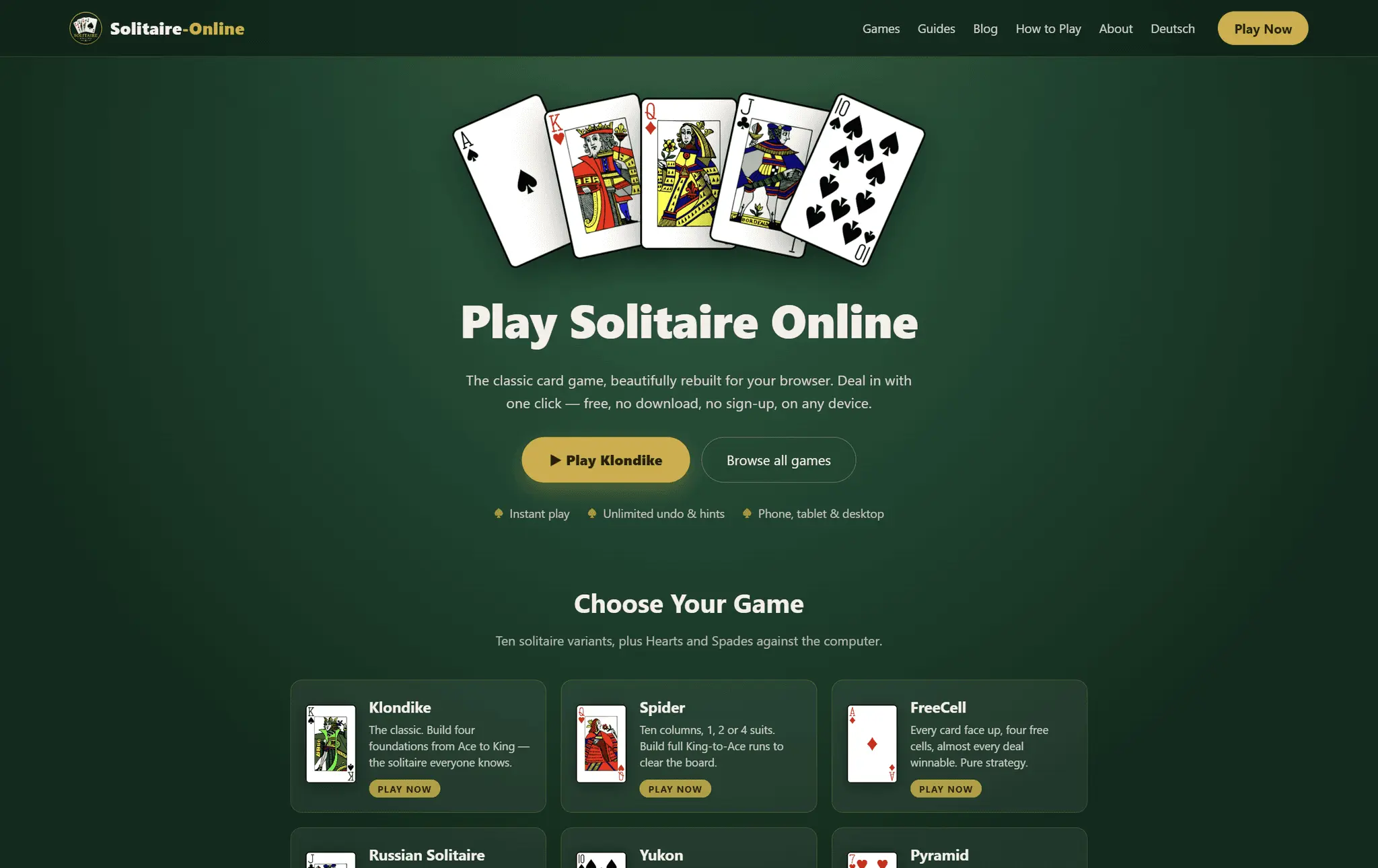 Screenshot 1 of Solitaire-online.com