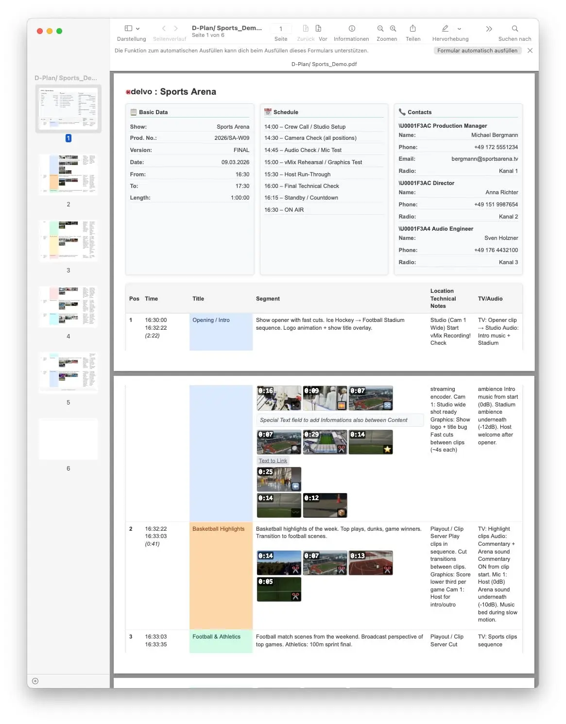 Screenshot 2 of Directors Plan for vMix
