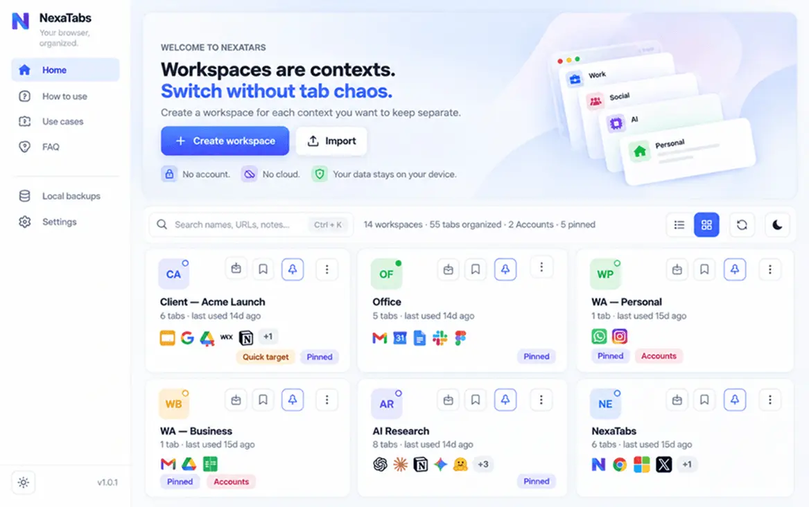 Screenshot 2 of NexaTabs