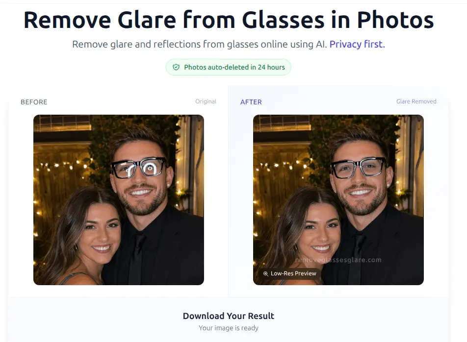 Screenshot 1 of RemoveGlassesGlare