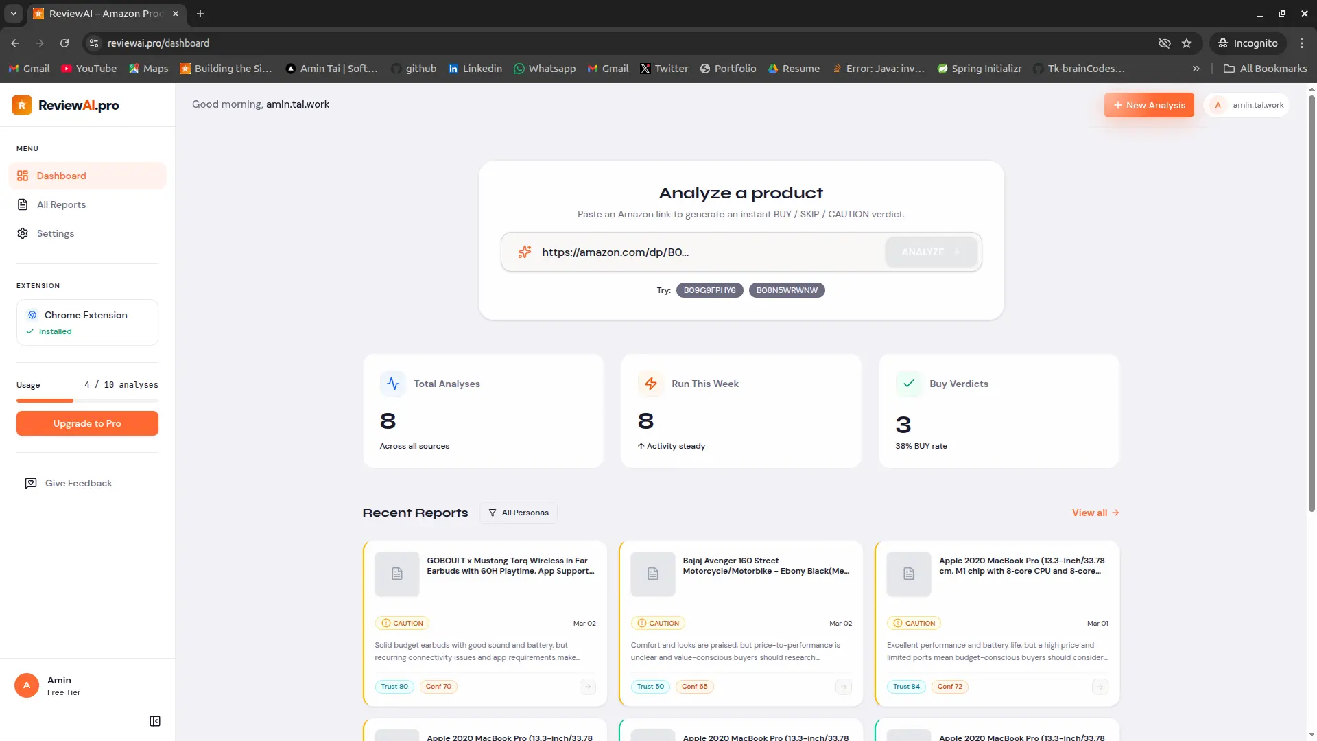 Screenshot 2 of ReviewAI