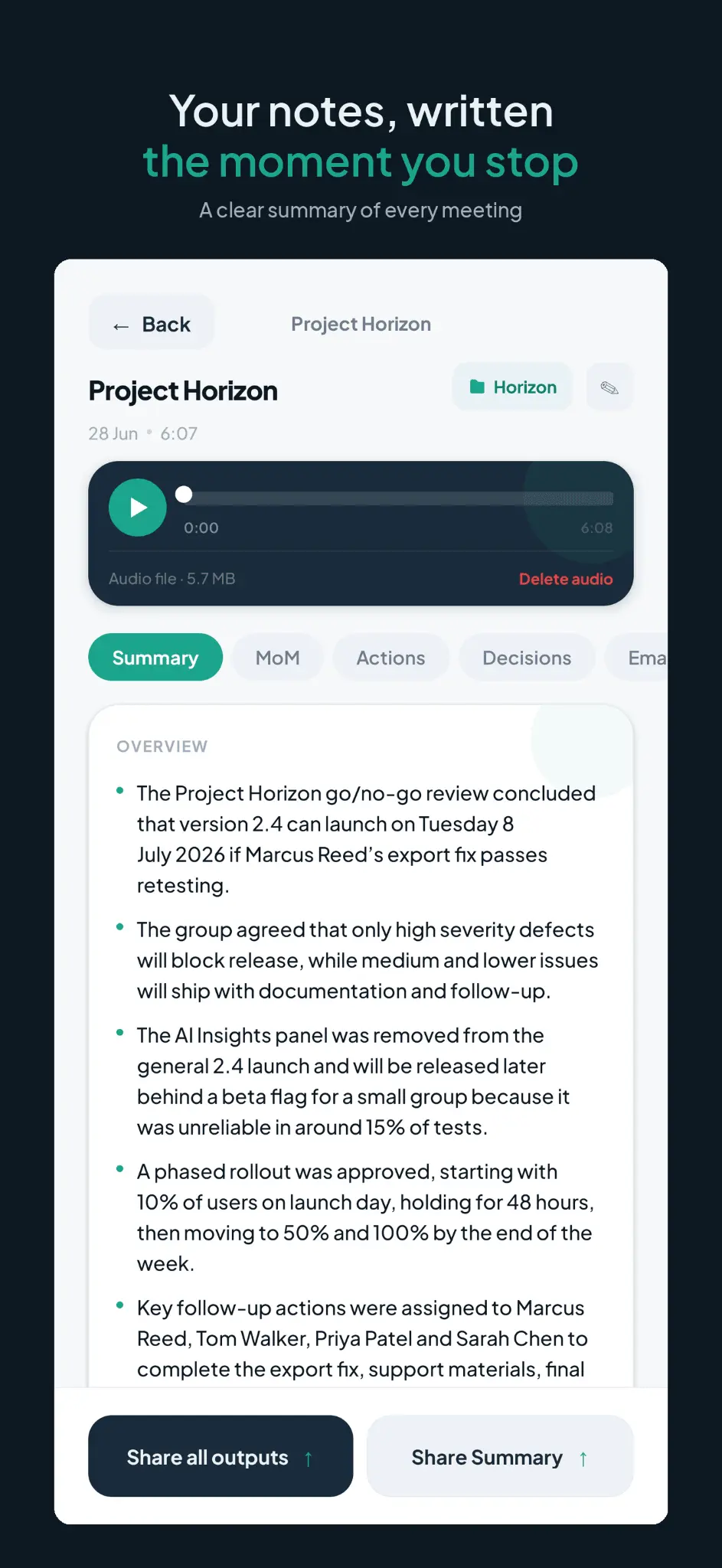 Screenshot 3 of MinutedAI