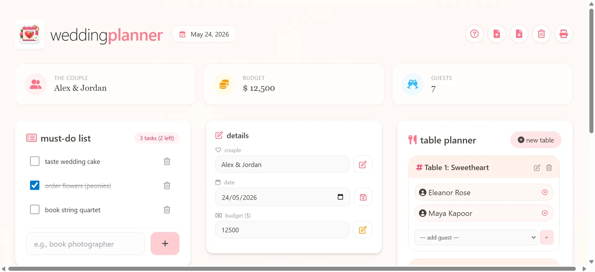 Screenshot 5 of Wedding and Event Planner