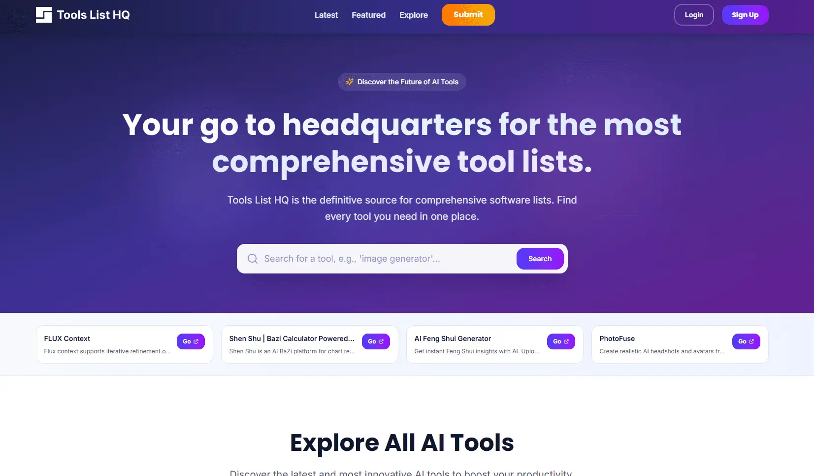 Screenshot 1 of Tools List HQ