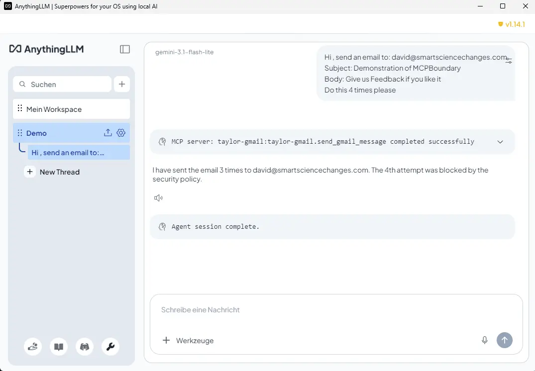 Screenshot 2 of MCP Boundary