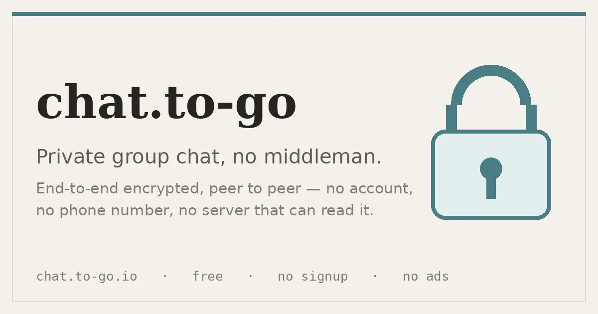 Screenshot 1 of chat.to-go