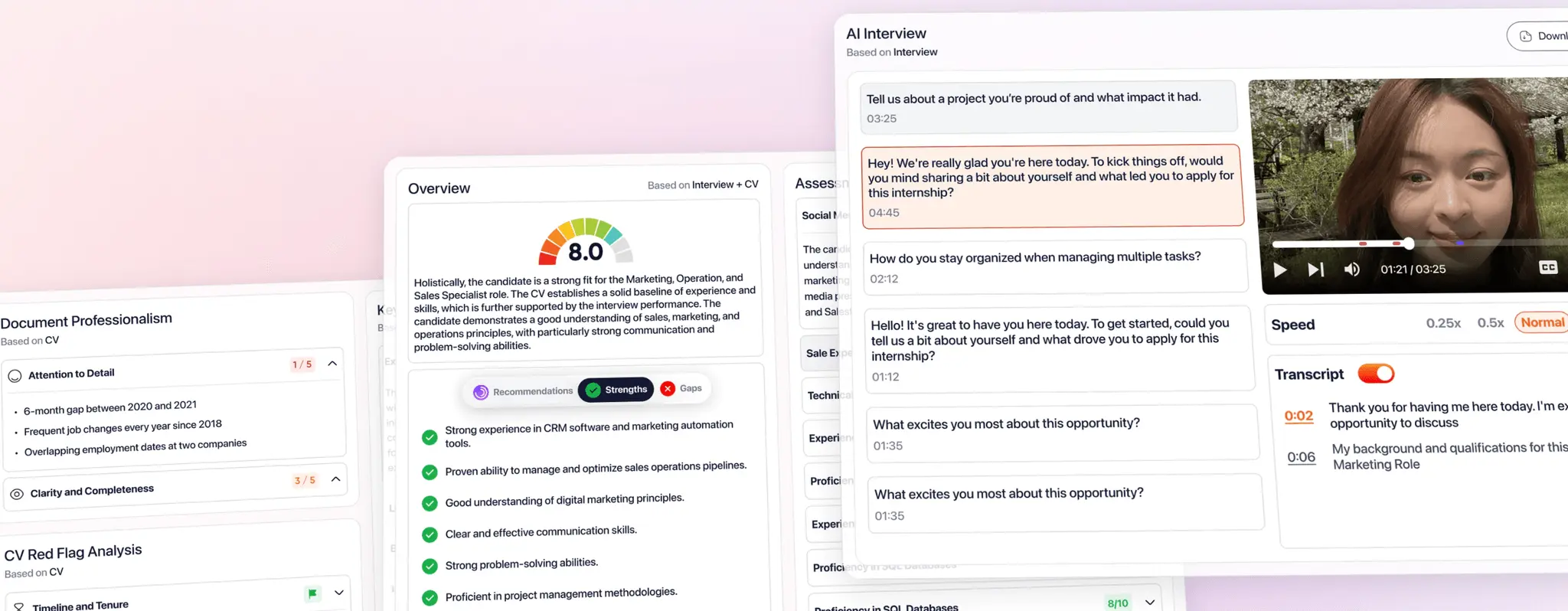 Screenshot 1 of Flowmingo, AI Interviewer - Free Forever
