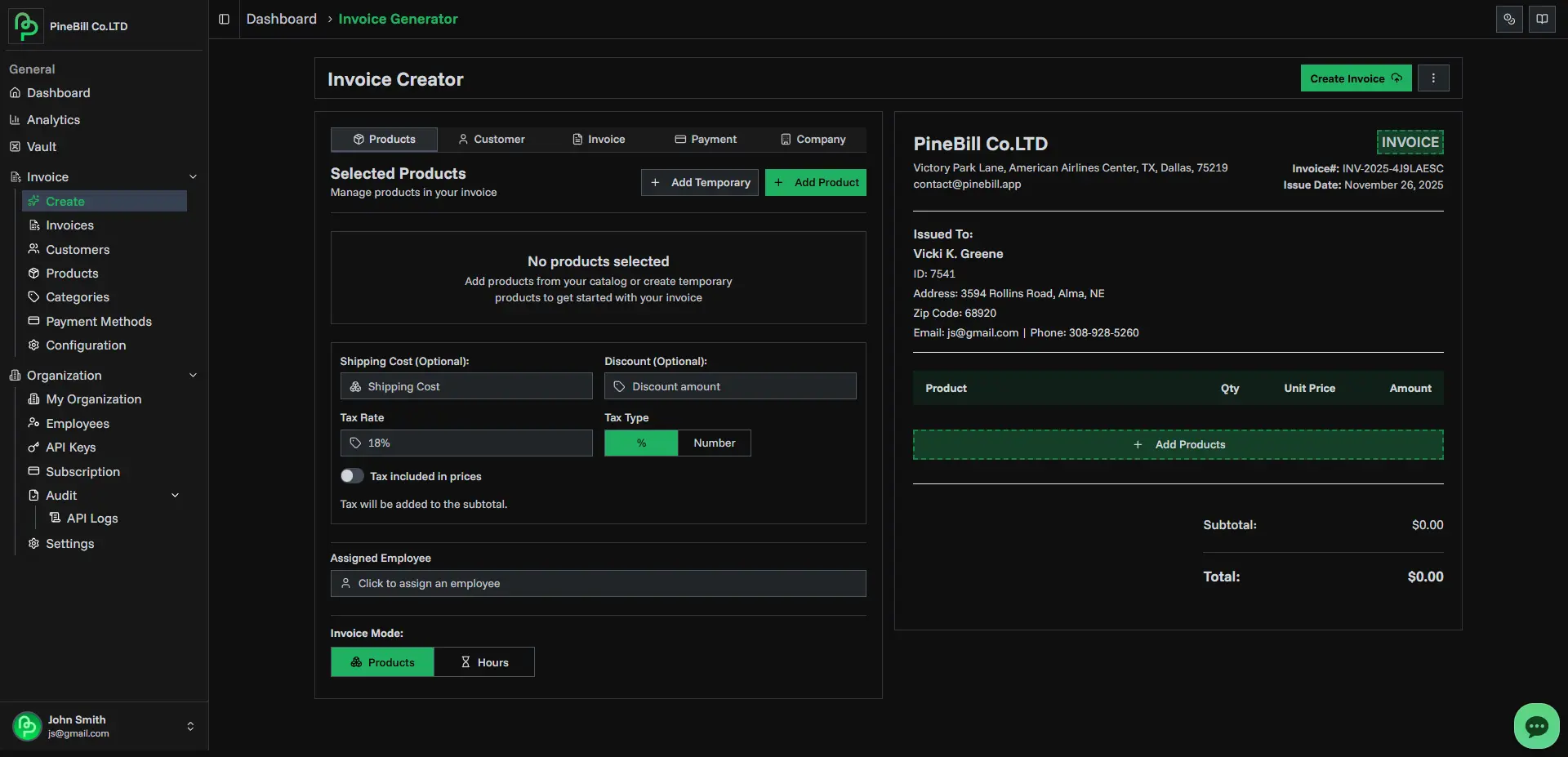 Screenshot 3 of PineBill - New-Gen Invoicing Platform