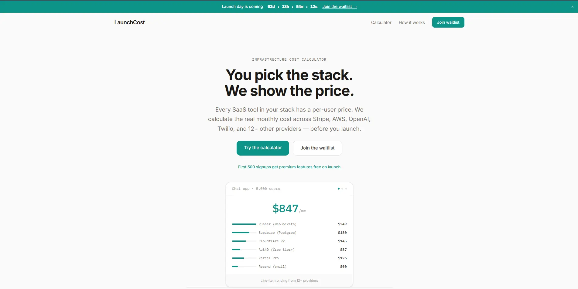 Screenshot 1 of Launch Cost
