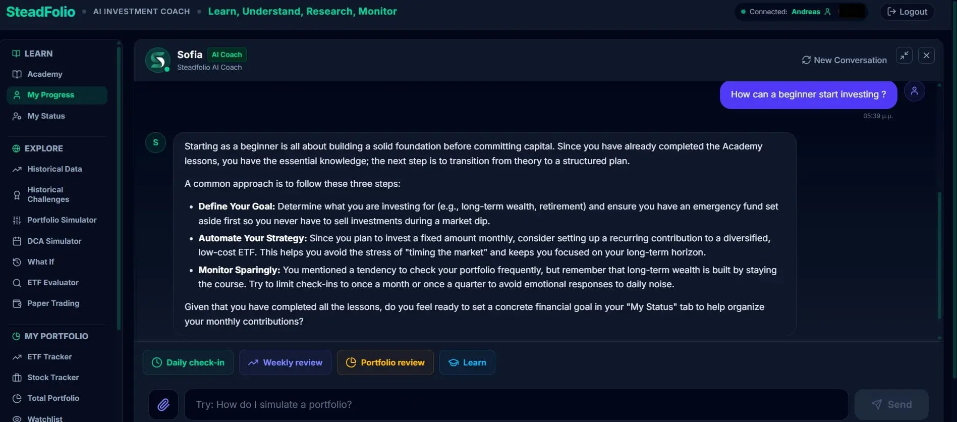 Screenshot 2 of SteadFolio